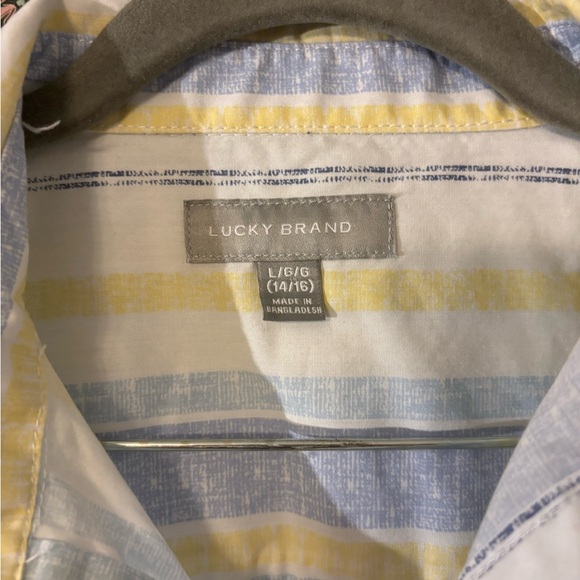 Lucky brand boys 14/16 Short-sleeve, camp collar, button-front shirt - Picture 2 of 2